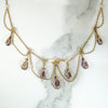 Dreamy Amethyst & Pearl Festoon Necklace