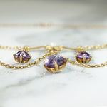 Dreamy Amethyst & Pearl Festoon Necklace