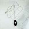 Moody Black Onyx & Old Mine Cut Diamond Necklace