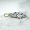 Elaborate Diamond & Sapphire Art Deco Pendant