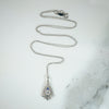 Delightful Diamond & Sapphire White Gold Drop Pendant