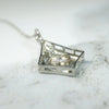 Graceful Deco Pendant with Diamond Dangle