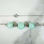 Sea Foam Green Czech Glass Bead Necklace