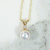 Elegant Pearl Pendant with Diamond Accent