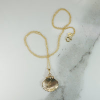 Darling Gold Scallop Shell Pendant by Krementz