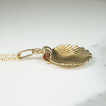 Darling Gold Scallop Shell Pendant by Krementz