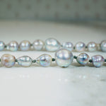 Jazz Age Extra-Long Strand of Grey Baroque Pearls