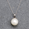 Solitary Cultured Pearl on Sterling Silver Necklace