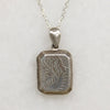 Engraved Rectangular Sterling Silver Locket