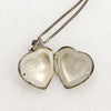 Sterling Heart Locket with Gilded Sunflowers