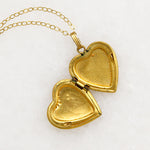 Romantic Gold Filled Heart Locket with Ornate Details