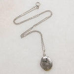 Fern & Flower Silver-Tone Oval Locket