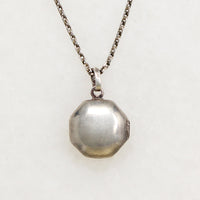 Adorable Petite Puffy Octagon Sterling Locket
