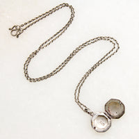 Adorable Petite Puffy Octagon Sterling Locket