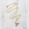 14k Gold Isosceles Triangle with Diamond Necklace