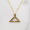 14k Gold Isosceles Triangle with Diamond Necklace