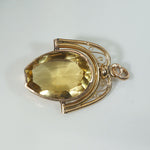 Hungarian Citrine & Gold Spinner Fob