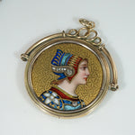 Art Nouveau Enameled Portrait of Joan of Arc