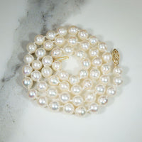 Glossy 19" Baroque Pearls with 14k Gold Clasp