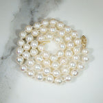 Glossy 19" Baroque Pearls with 14k Gold Clasp