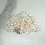 20" Baroque Pearls with Silver Filigree Clasp