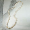 Glossy 19" Baroque Pearls with 14k Gold Filigree Clasp