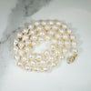 Glossy 19" Baroque Pearls with 14k Gold Filigree Clasp