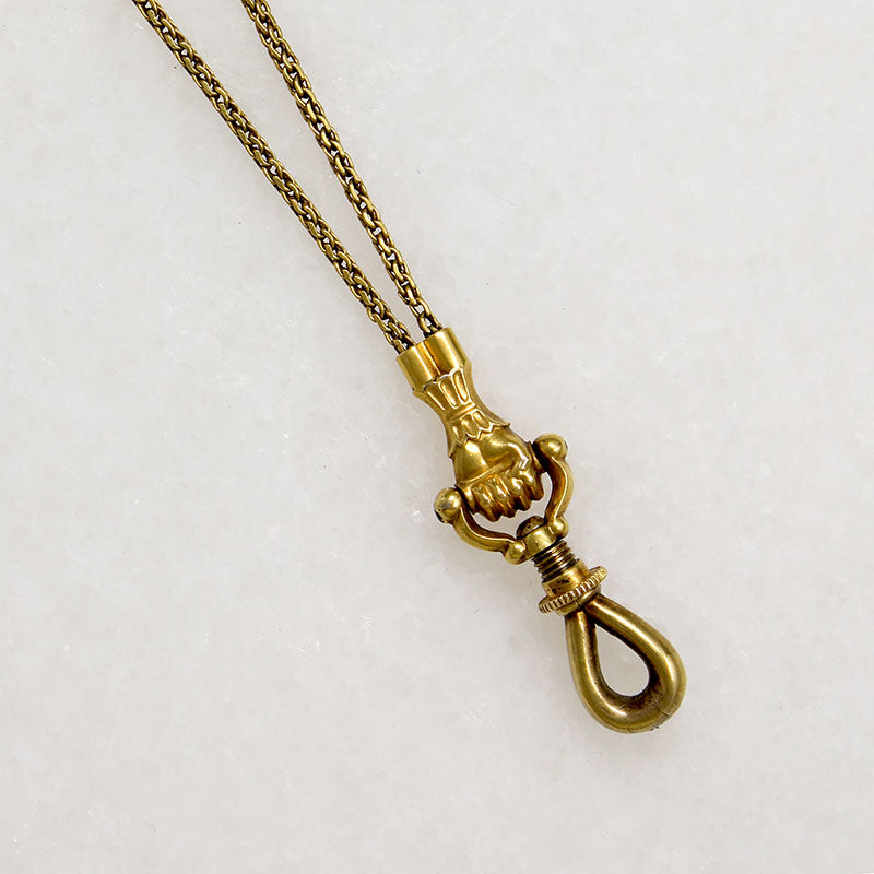 Regency Era 18k Chain with Fabulous Hand & Hook