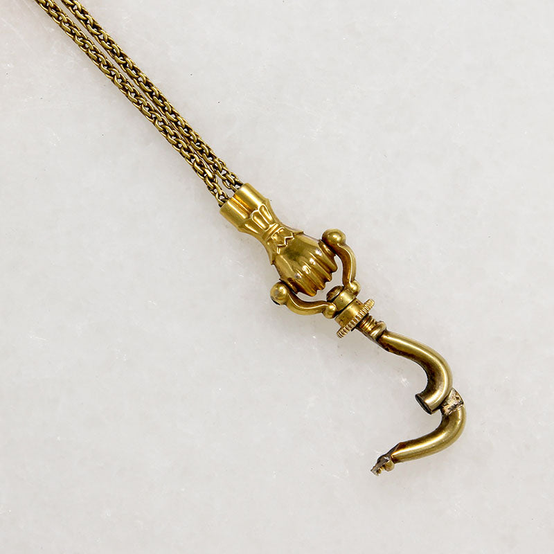 Regency Era 18k Chain with Fabulous Hand & Hook