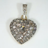 Astonishing French Rose Cut Diamond Heart Locket