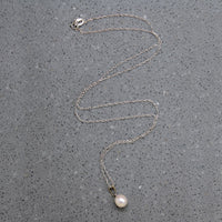 Pretty Cultured Pearl & White Gold Pendant