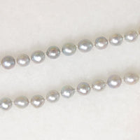 Bewitching Silver Pearl Necklace with White Gold Clasp