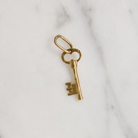 Tiny 14k Gold Key Charm
