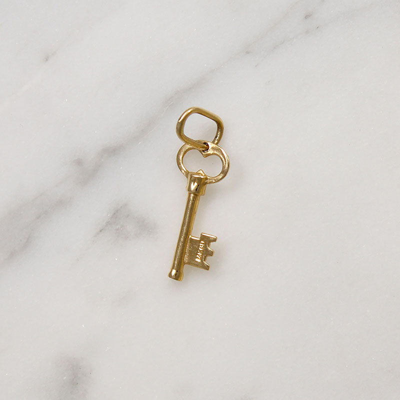 Tiny 14k Gold Key Charm