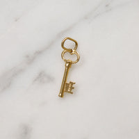 Tiny 14k Gold Key Charm