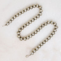 Navajo Rocker-Stamped Silver Bead Necklace