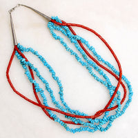 Brilliant Multi-Strand Turquoise & Coral Beads