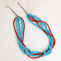 Brilliant Multi-Strand Turquoise & Coral Beads