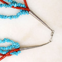 Brilliant Multi-Strand Turquoise & Coral Beads