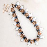 Copper Matisse Necklace with Black & White Enamel