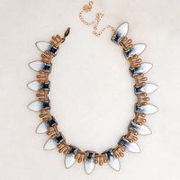 Copper Matisse Necklace with Black & White Enamel