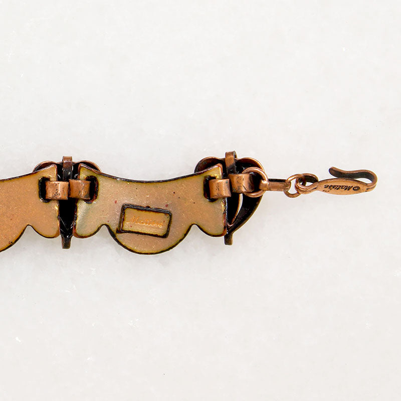 Red & Black Enameled Copper Necklace by Matisse