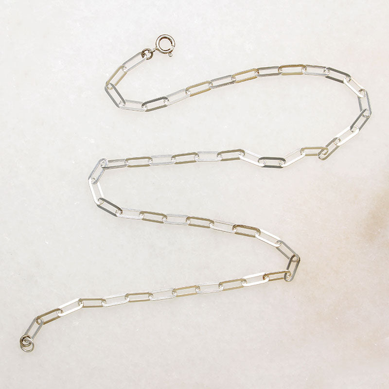 Recycled Sterling Silver Paperclip Chain