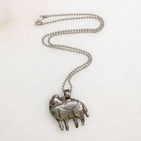 19th Century Chinese Silver Ram Pendant