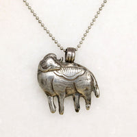 19th Century Chinese Silver Ram Pendant
