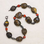 Funky Copal & Coral Bead Necklace