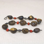 Funky Copal & Coral Bead Necklace