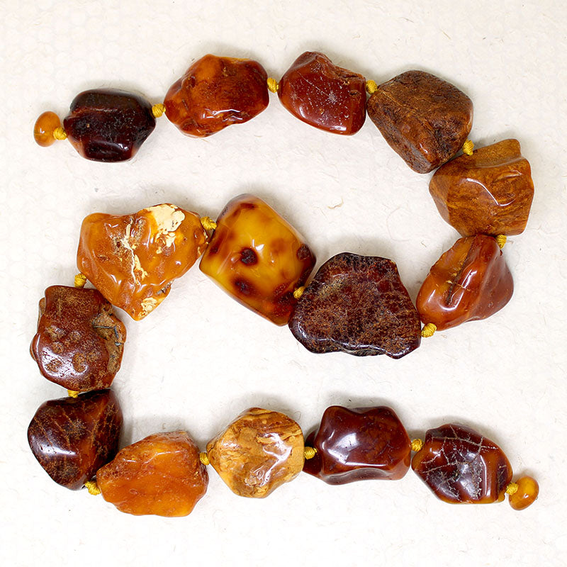 Potent Massive Amber Chunk Necklace