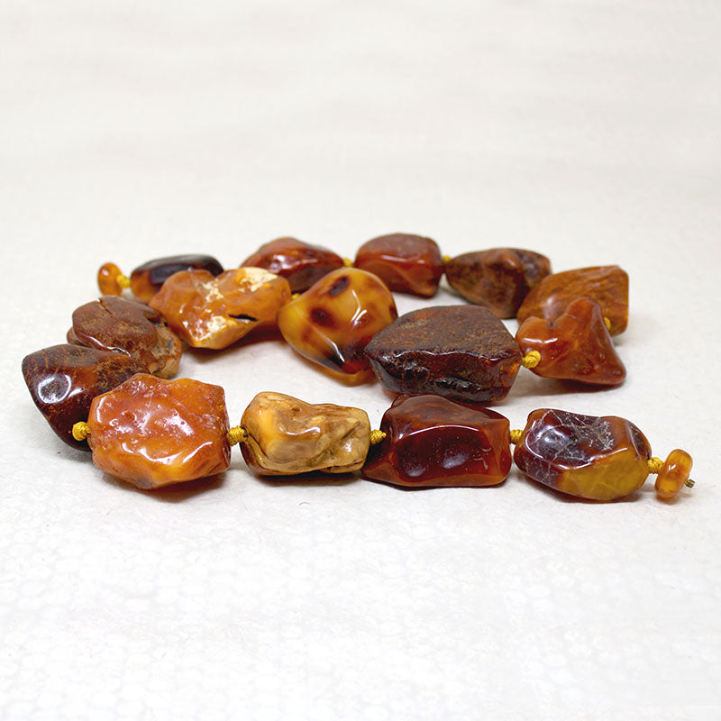 Potent Massive Amber Chunk Necklace