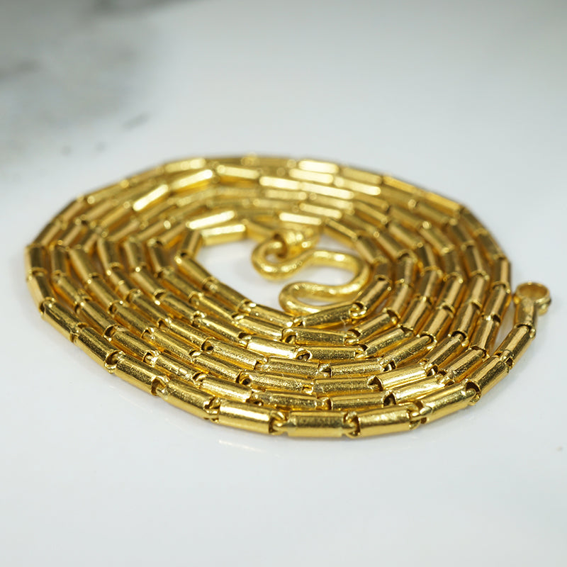 Luxe 24k Gold Barrel Chain 